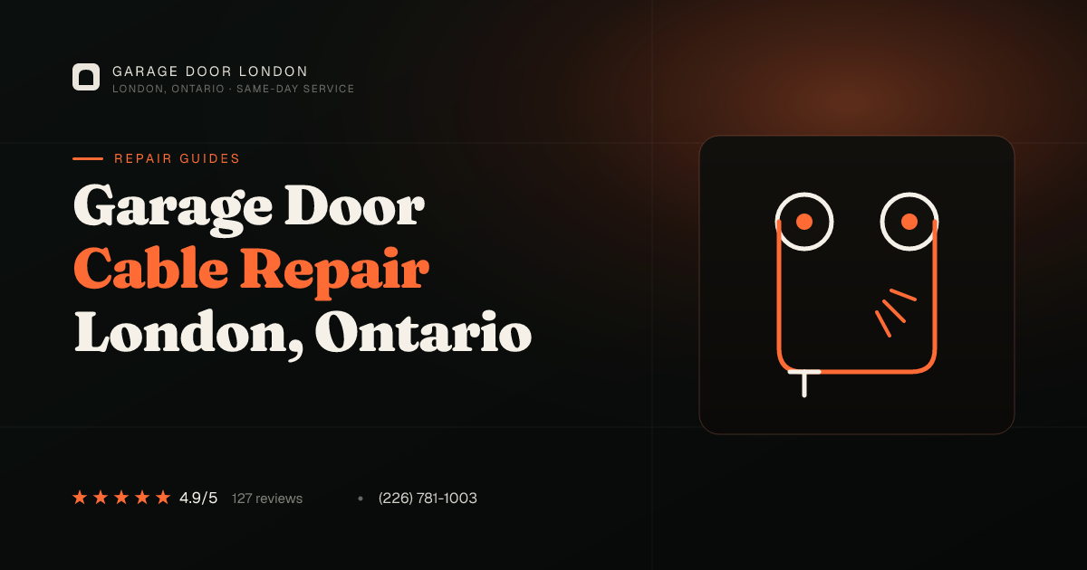 Garage door cable repair in London, Ontario — safe professional service