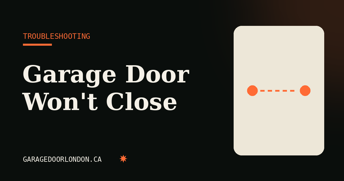 Common causes of a garage door that won't close