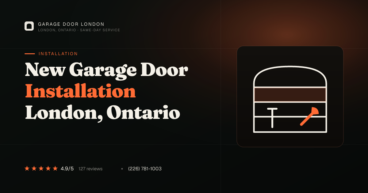New Garage Door Installation in London