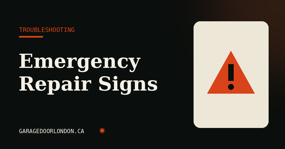 Signs you need emergency garage door repair